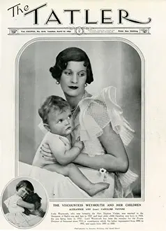 Toddler Prints: Front cover of The Tatler featuring a photograph of Lady Weymouth (formerly Daphne Vivian