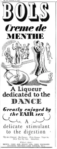 Alcohol Prints: Creme de Menthe advertisement, 1931