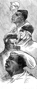 Cook Prints: Crew members of the emigrant ship, Indus, 1872