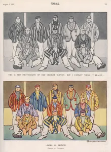 Amusing Prints: Cricket Blazers by Fougasse