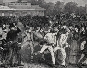 Eton Prints: Cricket at Lords Eton v Harrow 1870