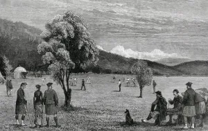 Balmoral Prints: Cricket Match at Balmoral, Abergeldie v Balmoral, 1880