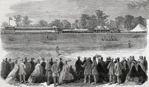 Dublin Prints: Cricket match at Dublin in 1866