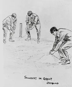 Rain Prints: Cricket Match, England v Australia 1902