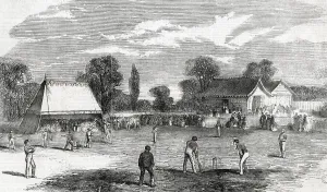 Manchester Prints: A cricket match at The New Cricket-Ground, Manchester