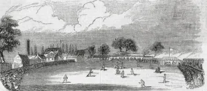 Cricketers Prints: A cricket match between Nottingham v all England
