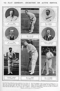 Cricketers Prints: Cricketers on active service