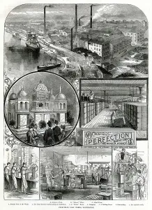 Exterior Prints: Crosfield's soap works, Warrington 1886