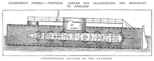 Cylinder Prints: Cross section of cylinder to transport Cleopatras needle