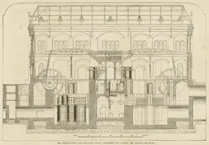Works Prints: Cross-Section of the Metropolitan Main Drainage Works at Cro