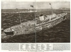 Jones Prints: Cross section of the royal yacht Britannia
