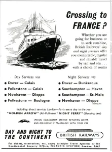 1953 Prints: Crossing to France? Travel with British Railways