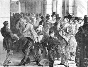 Bank Prints: Crowd in the City of London, 1871
