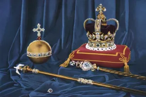 Sceptre Prints: Crown of England and other emblems of sovereignty