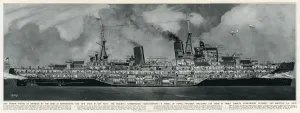Commissioned Prints: Cruiser Southampton at Spithead by G. H. Davis