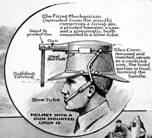 March Prints: Curiosities and ingenuities from the Patent Office; Helmet w