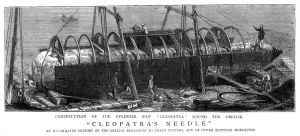 Cylinder Prints: Cylinder ship constructed around Cleopatras needle, 1877