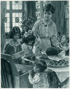Parcels Prints: Daddys Christmas Dinner by Samuel Begg, WW1
