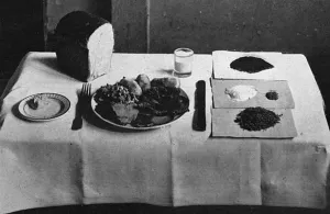 Prisoners Prints: Daily rations for enemy prisoners of war in England, WW1