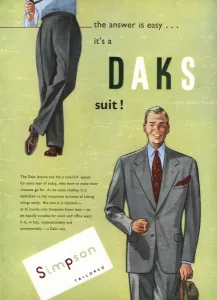 Handsome Prints: Daks advertisement, 1953