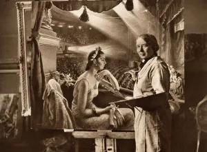 Knight Prints: Dame Laura Knight working on a painting of the Palladium