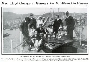 1922 Prints: Dame Margaret Lloyd George on board a yacht at Genoa