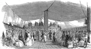 Sail Prints: Dancing on the deck of the ship Randolph, 1850