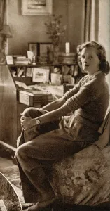 Daphne Prints: Daphne du Maurier at their Cornish home, Menabilly, 1945