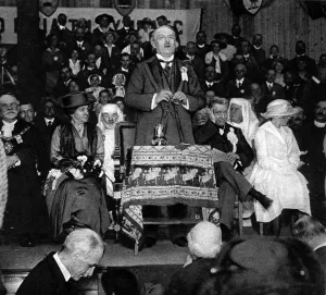 Welsh Prints: David Lloyd-George at the Welsh National Eisteddfod, Birkenh