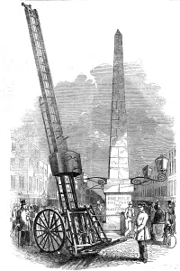 1849 Prints: Daviess Portable Fire Escape, Blackfriars, London, 1849