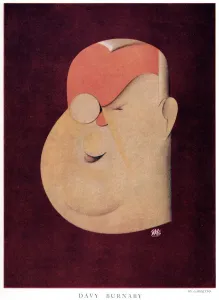 Actors Prints: Davy Burnaby caricatured by Garretto