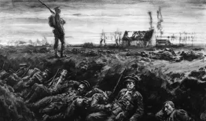 Trenches Prints: Dawn in the British trenches