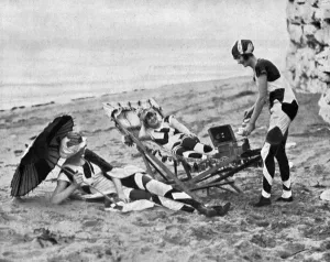 Swimsuit Prints: Dazzle style fashion on the beach, 1919