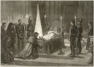 State Prints: Dead Pope Pius IX Lying in state