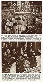 Regent Prints: The Dean and Chapter of Westminster conducting the service at The British Legion's Festival of Remembrance held