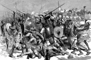 1885 Prints: The Death of Colonel Burnaby at Abu Klea, 1885