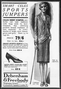 Shops Prints: Debenham & Freebody advert, Diana Mitford