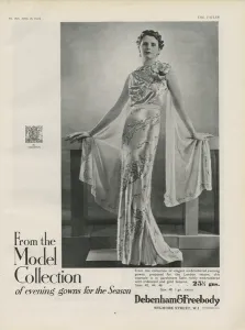 Gowns Prints: Debenham and Freebody advert, gowns for the Season