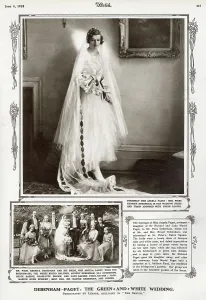 White Prints: Debenham-Paget: the green and white wedding