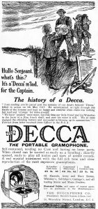 Parcels Prints: Decca gramophone advertisement, 1917