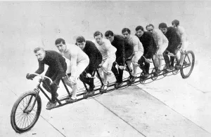 Saddle Prints: The Decemptuple, 10-seat bicycle, 1898