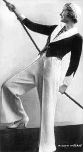 Cruise Prints: Deck or beach suit for holidays or cruises, 1932