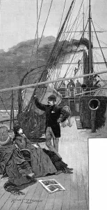 Liner Prints: Deck of a Passenger Liner, 1883