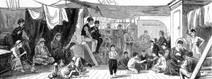 December Prints: The Deck of the Refugee Ship North Britain, 1882