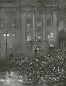 Crowds Prints: Declaration of War - Outside Buckingham Palace 1914