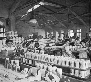 Commemorative Prints: Decorating Coronation beakers, 1911