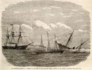 June Prints: Deerhound rescues a portion of the crew of the Alabama