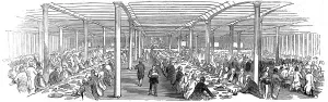 Dock Prints: The Dejeuner at The Albert Dock during Prince Alberts visit