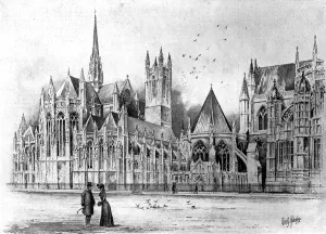 May Prints: Design for a chapel in memory of Queen Victoria at Westminst
