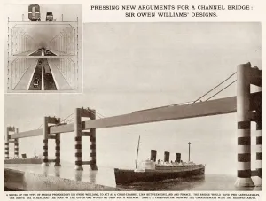 English Prints: Designs for a Channel Bridge by Sir Owen Williams